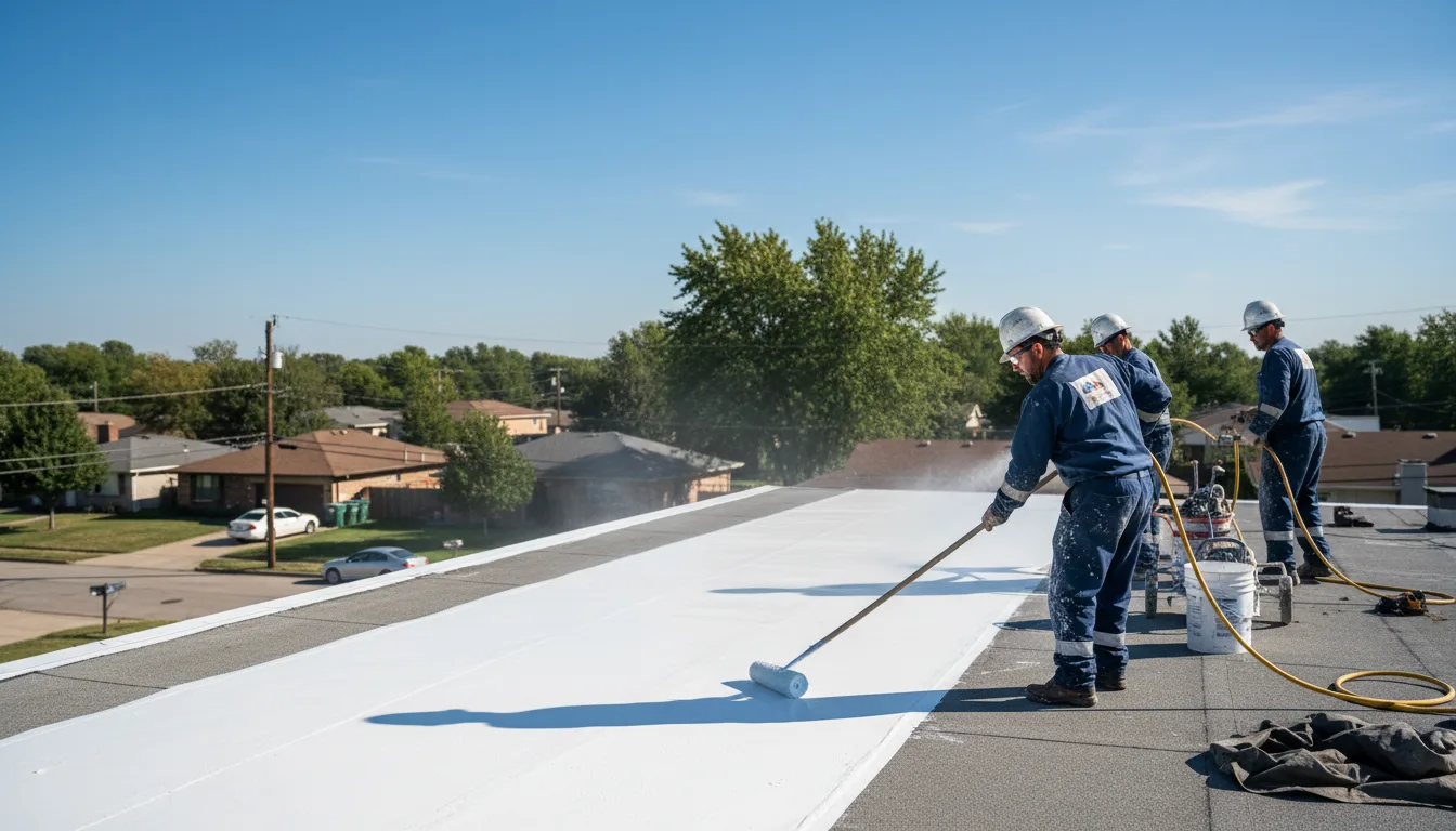 Commercial roof coating in Bronwood, GA near me